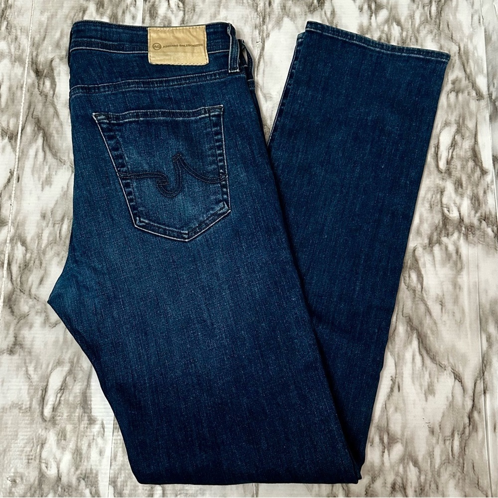 AG Adriano Goldschmied Dark Blue Wash Slim Straight Leg Jeans Matchstick - Picture 11 of 12